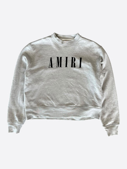 Amiri Grey & Black Core Logo Sweater