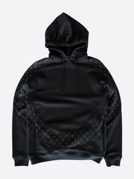 Louis Vuitton Black Circle Cut Monogram Hoodie