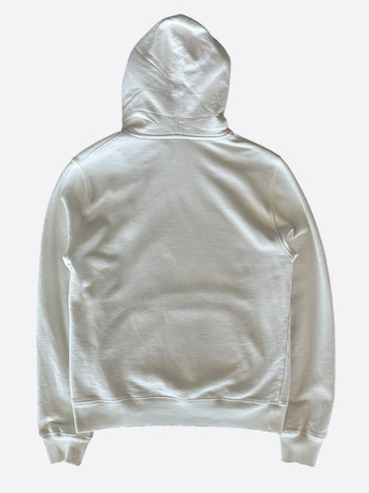 Dior White CD Icon Embroidered Logo Hoodie