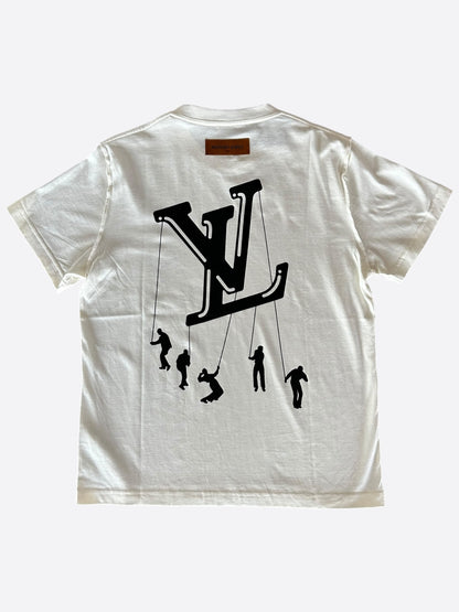 Louis Vuitton White & Black Floating Men T-Shirt