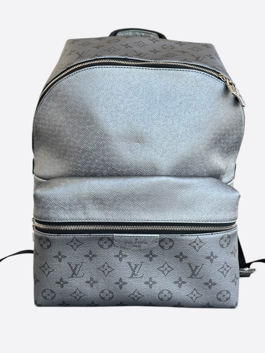 Louis Vuitton Gunmetal Grey Taigarama Monogram Discovery Backpack