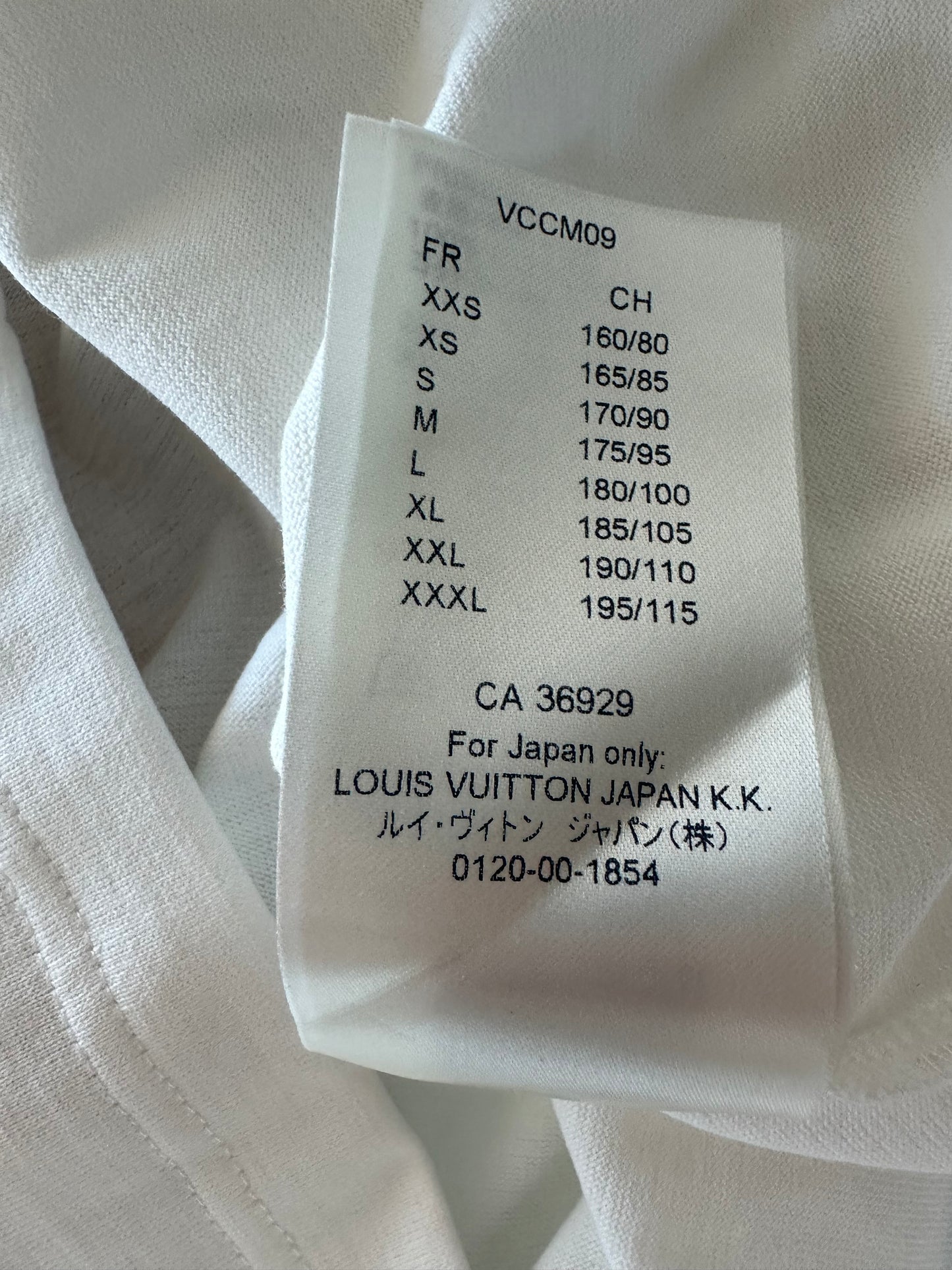 Louis Vuitton White & Blue LV Stitch Logo T-Shirt