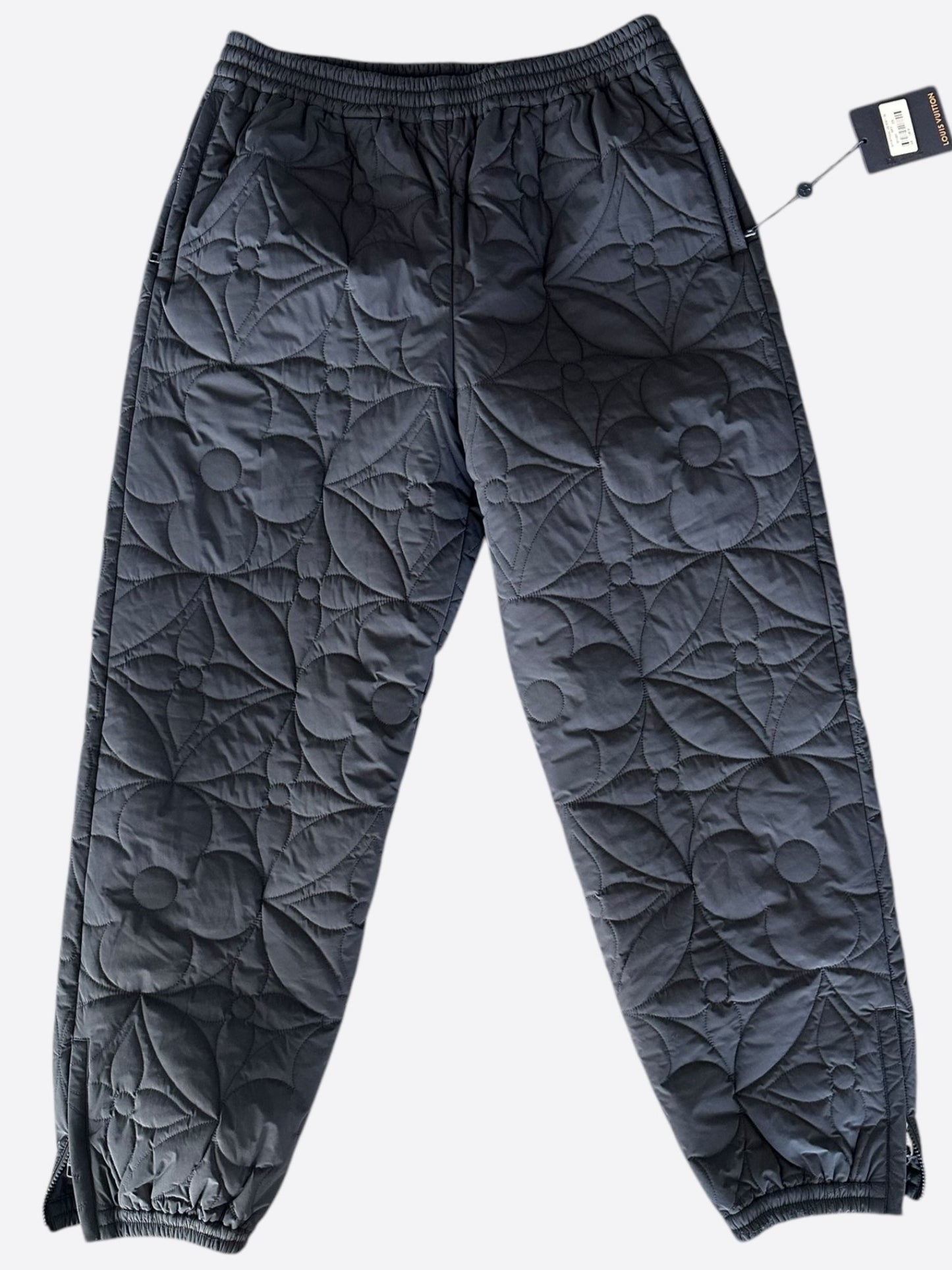 Louis Vuitton Navy Flower Monogram Quilted Trackpants