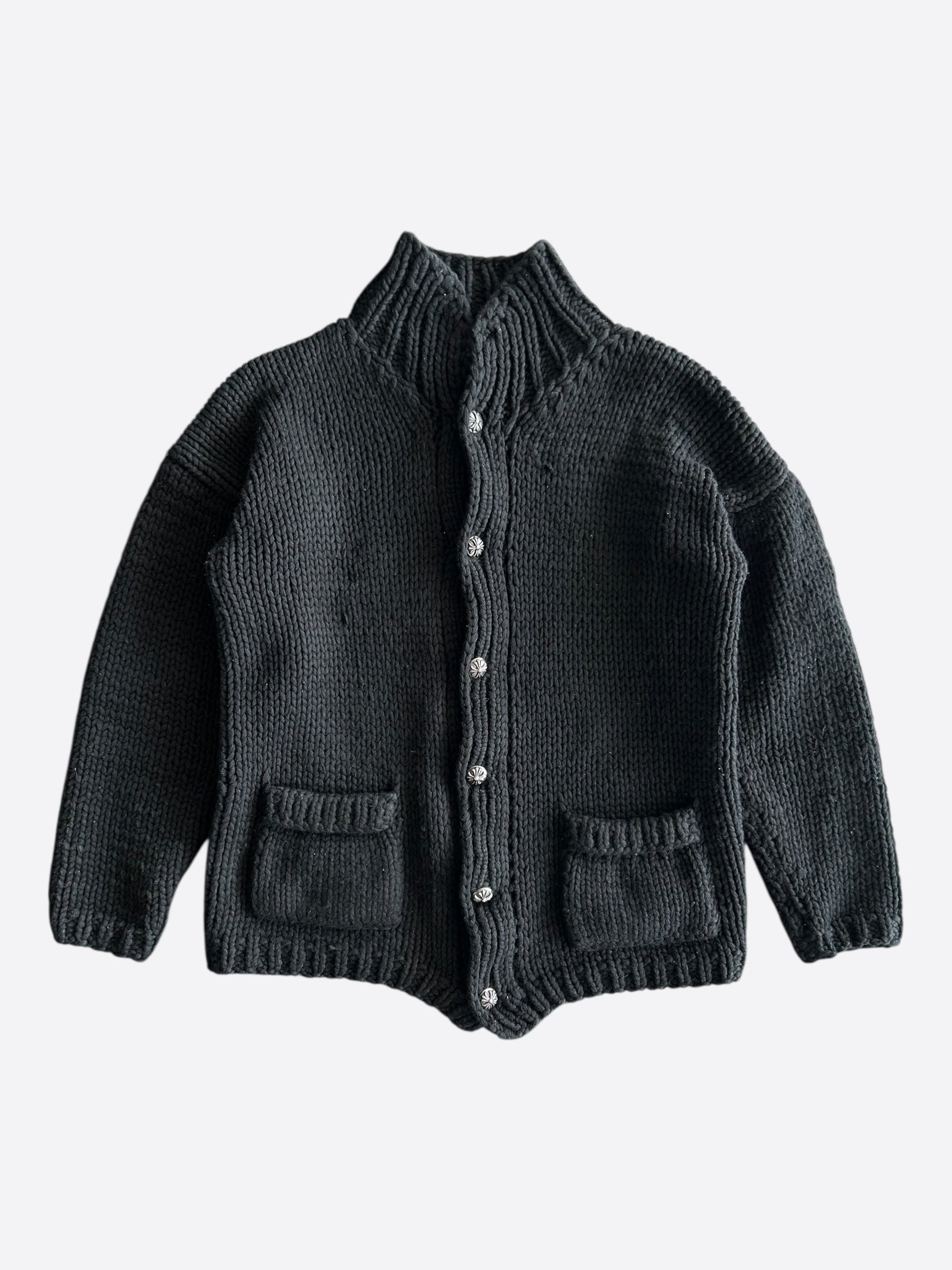 Chrome Hearts Black Knitted Cashmere Cardigan – Savonches