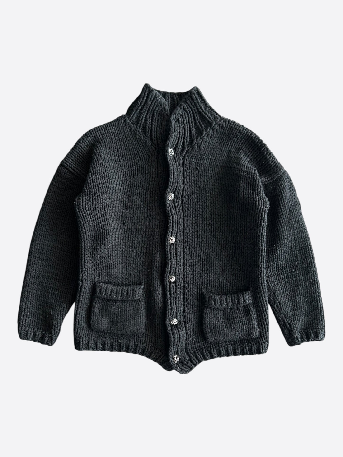 Chrome Hearts Black Knitted Cashmere Cardigan