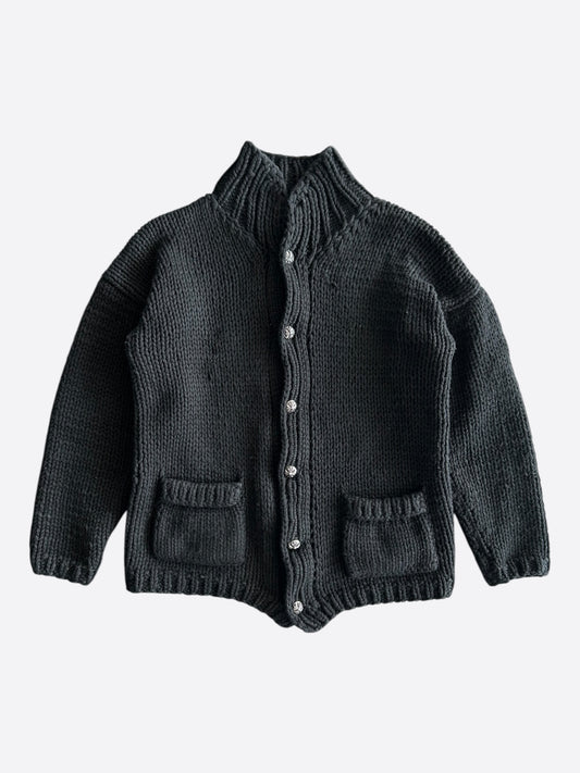 Chrome Hearts Black Knitted Cashmere Cardigan