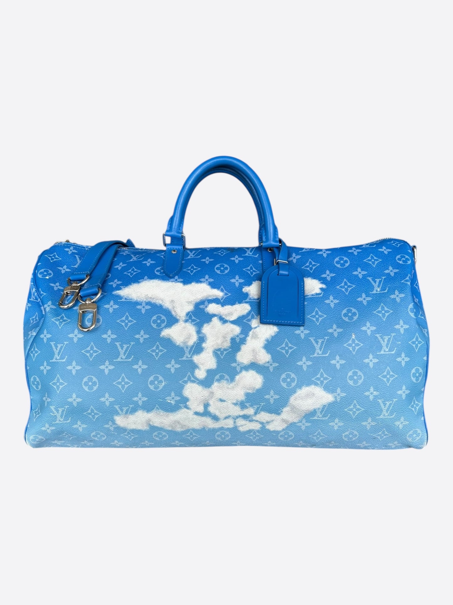 Louis Vuitton Blue Cloud Monogram Keepall 50