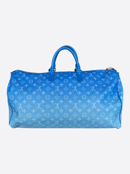 Louis Vuitton Blue Cloud Monogram Keepall 50