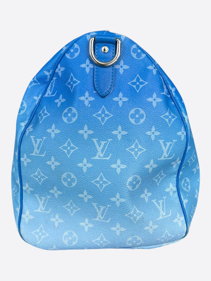 Louis Vuitton Blue Cloud Monogram Keepall 50