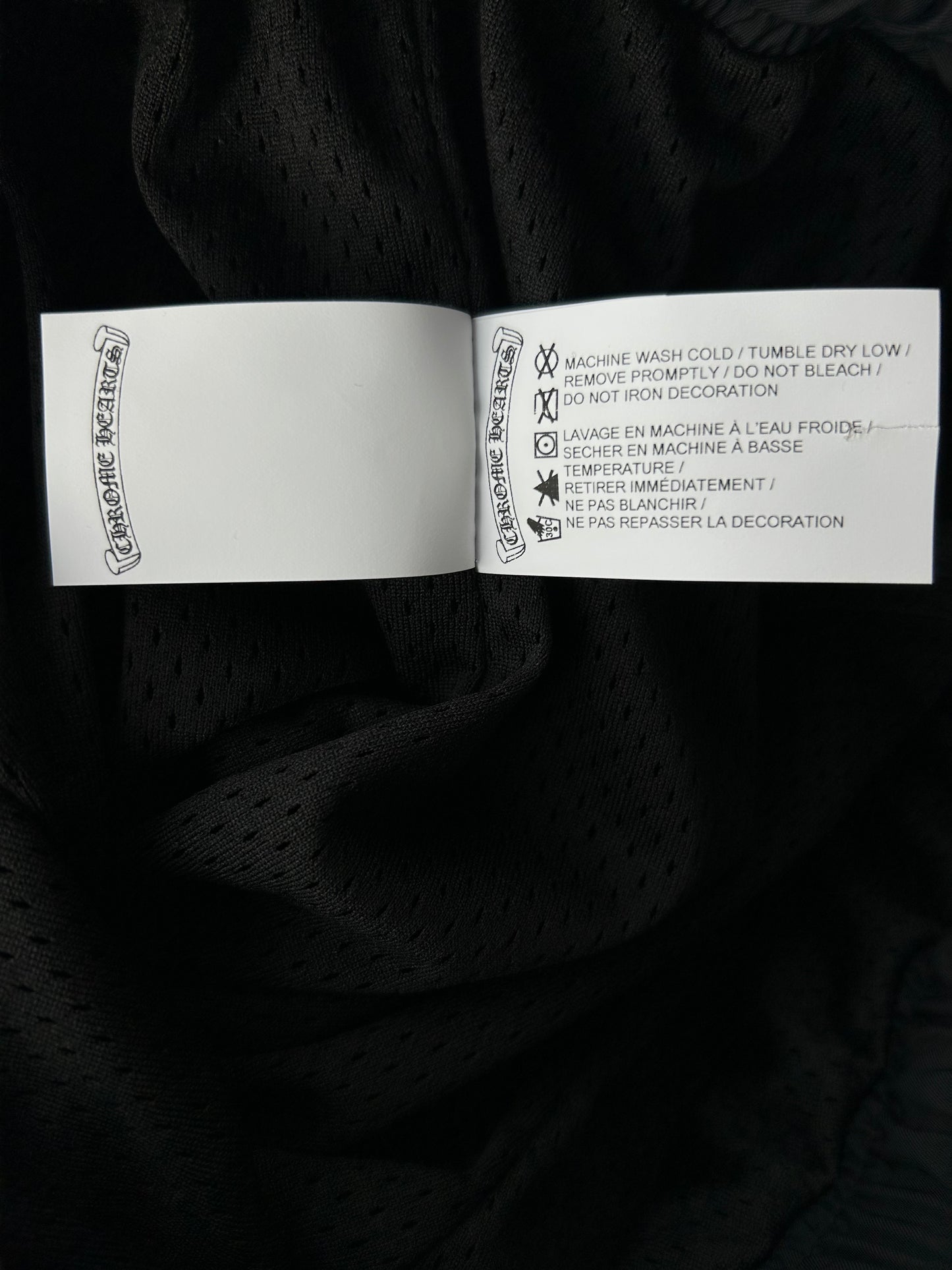 Chrome Hearts Black & White Logo Nylon Pants