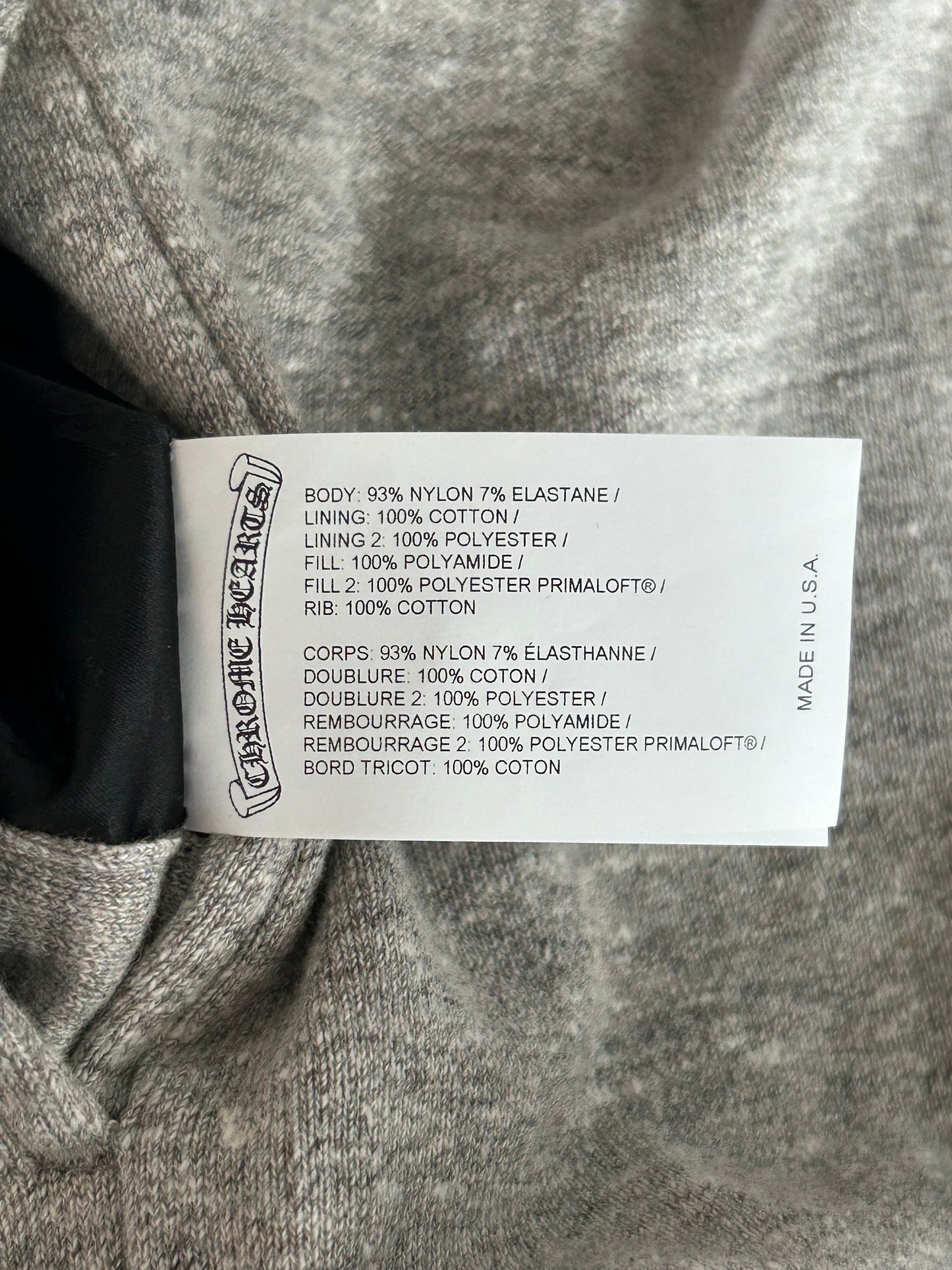 Chrome Hearts Black & Grey Jacquard Reversible Jacket