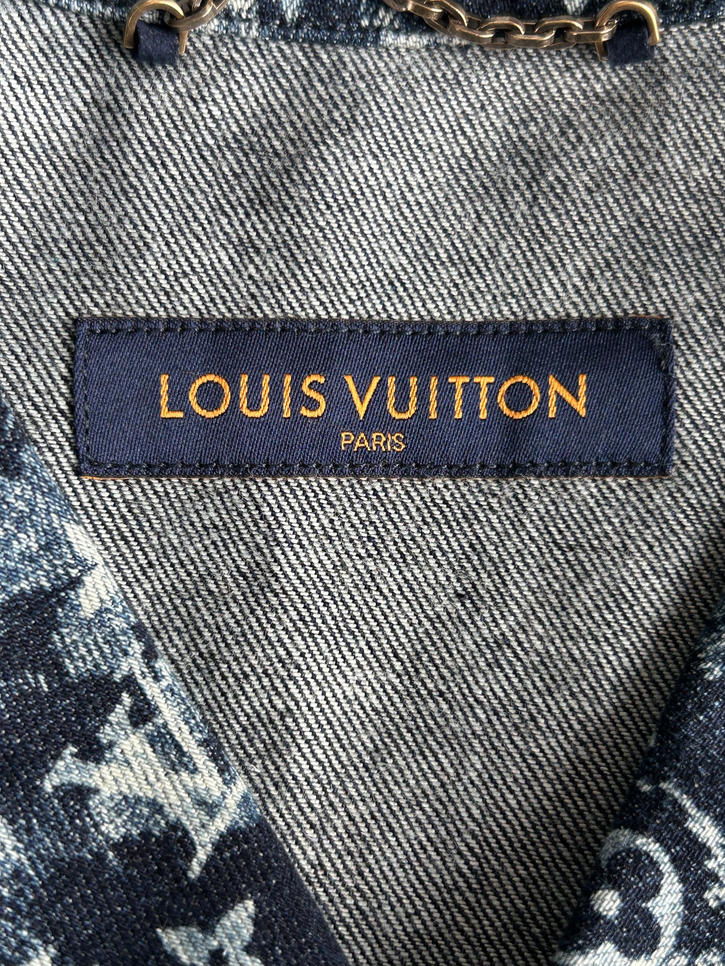 Louis Vuitton Blue Tapestry Monogram Button Up Shirt