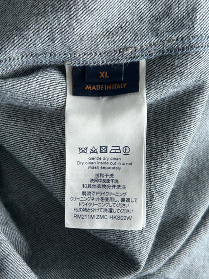 Louis Vuitton Blue Tapestry Monogram Button Up Shirt