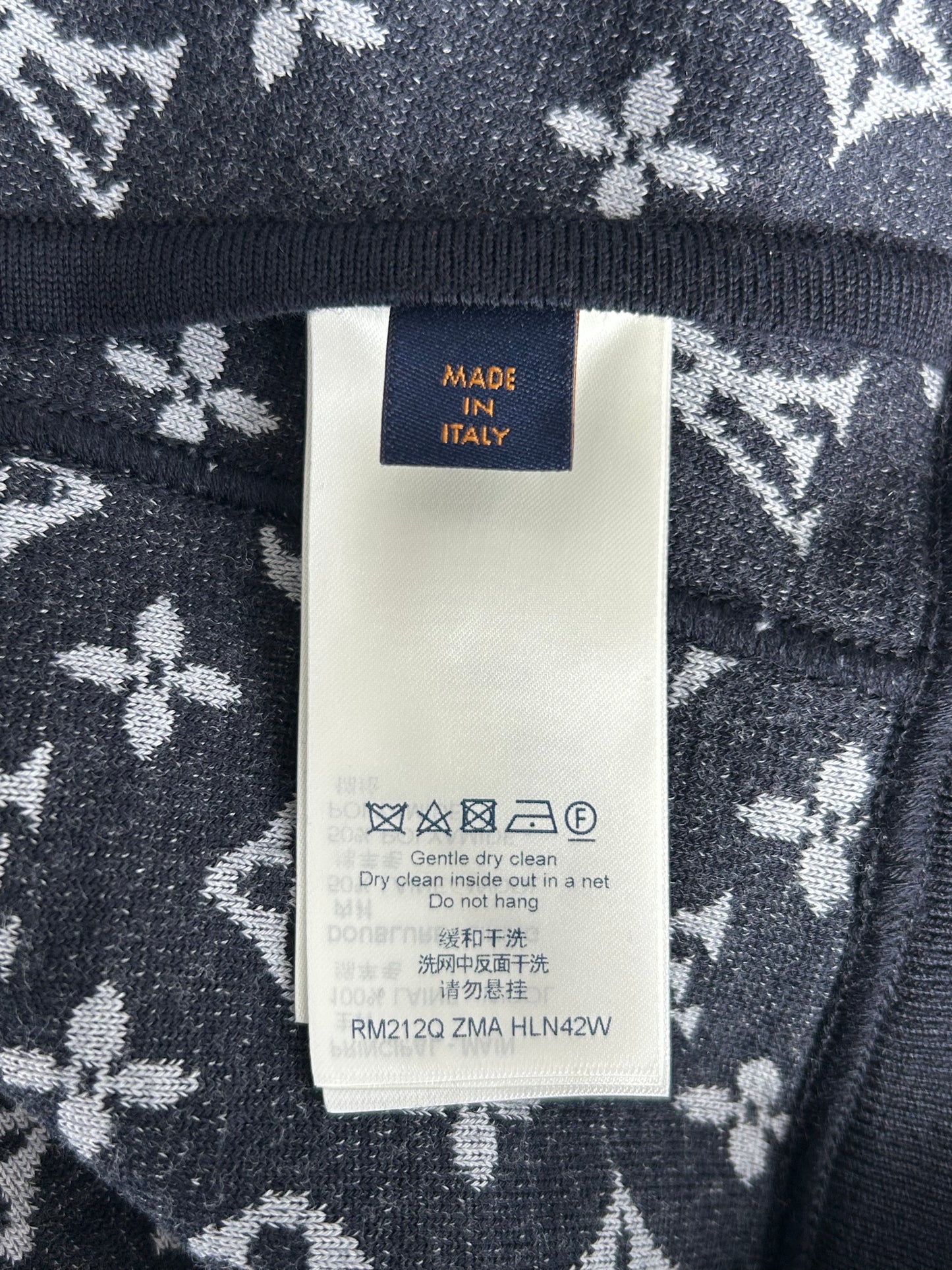 Louis Vuitton Black & White Monogram Reversible Pants