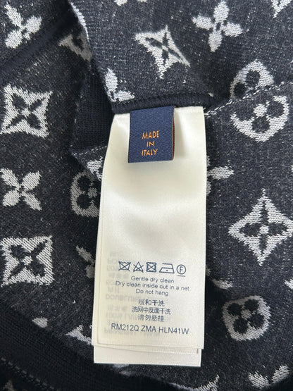 Louis Vuitton Black & White Monogram Reversible Bomber Jacket