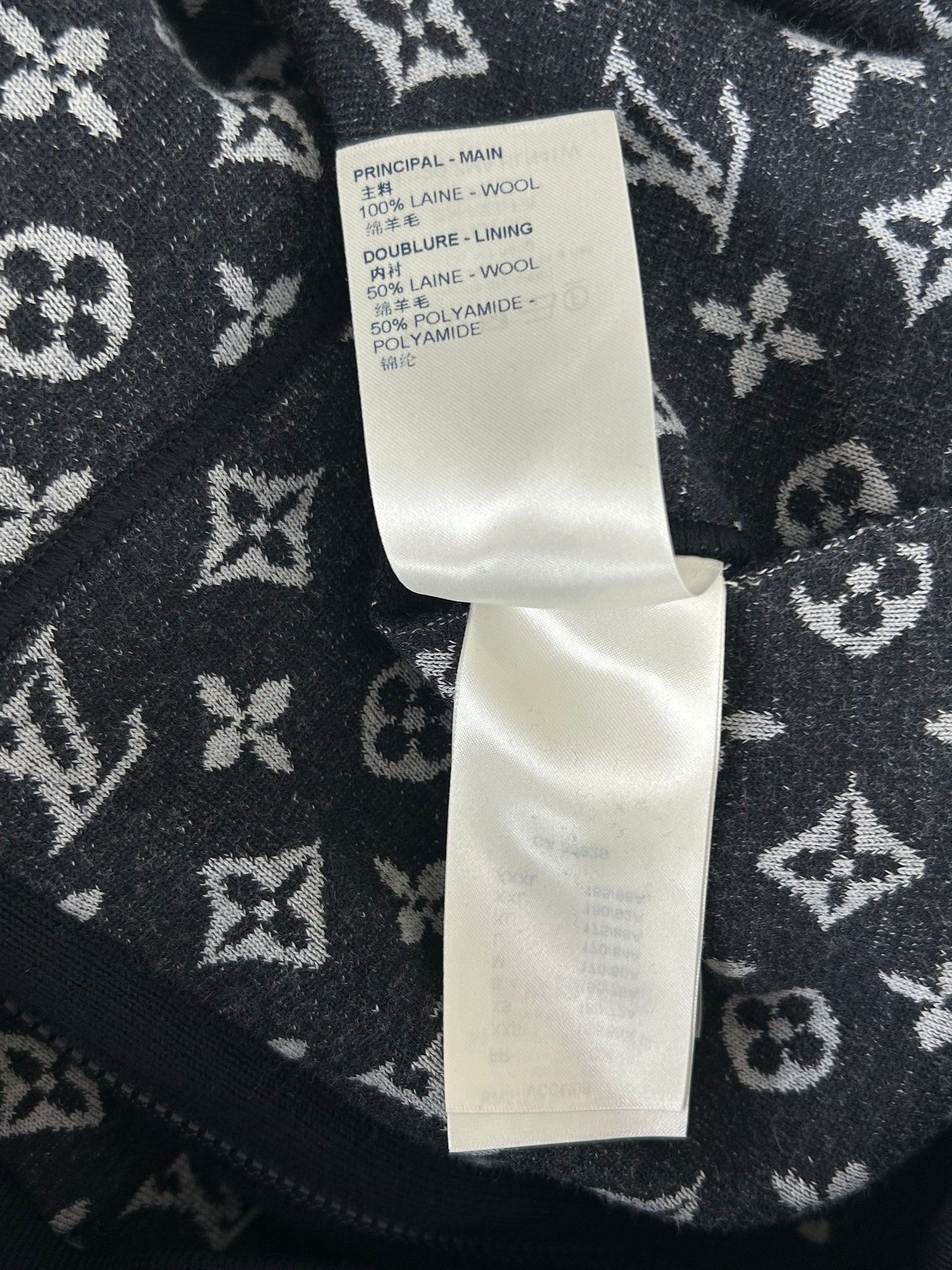 Louis Vuitton Black & White Monogram Reversible Bomber Jacket
