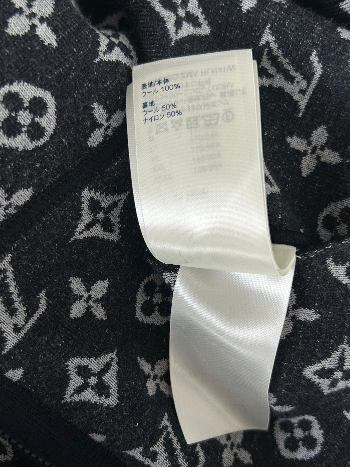 Louis Vuitton Black & White Monogram Reversible Bomber Jacket