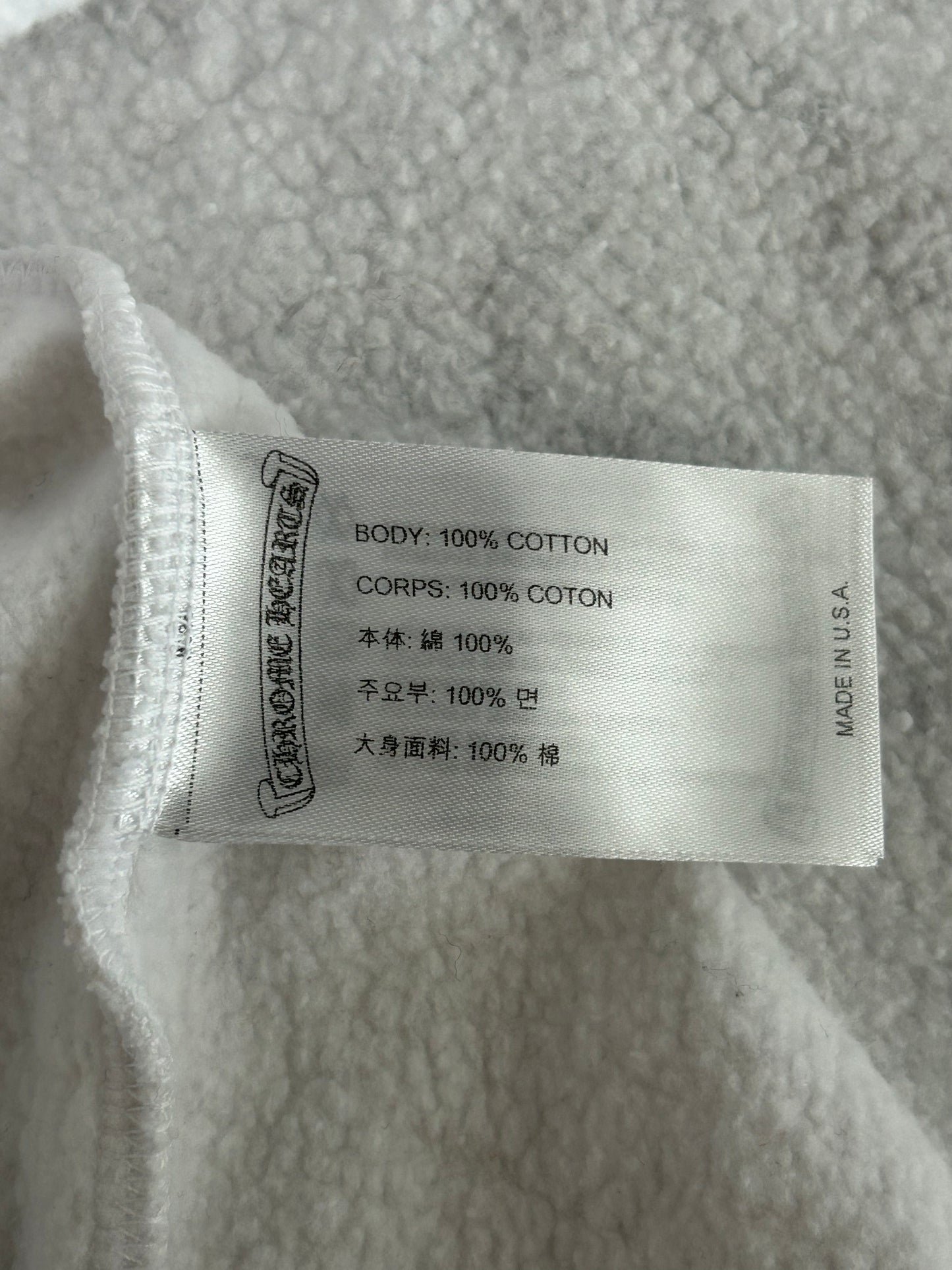 Chrome Hearts Rolling Stones White & Red Horseshoe Logo Hoodie