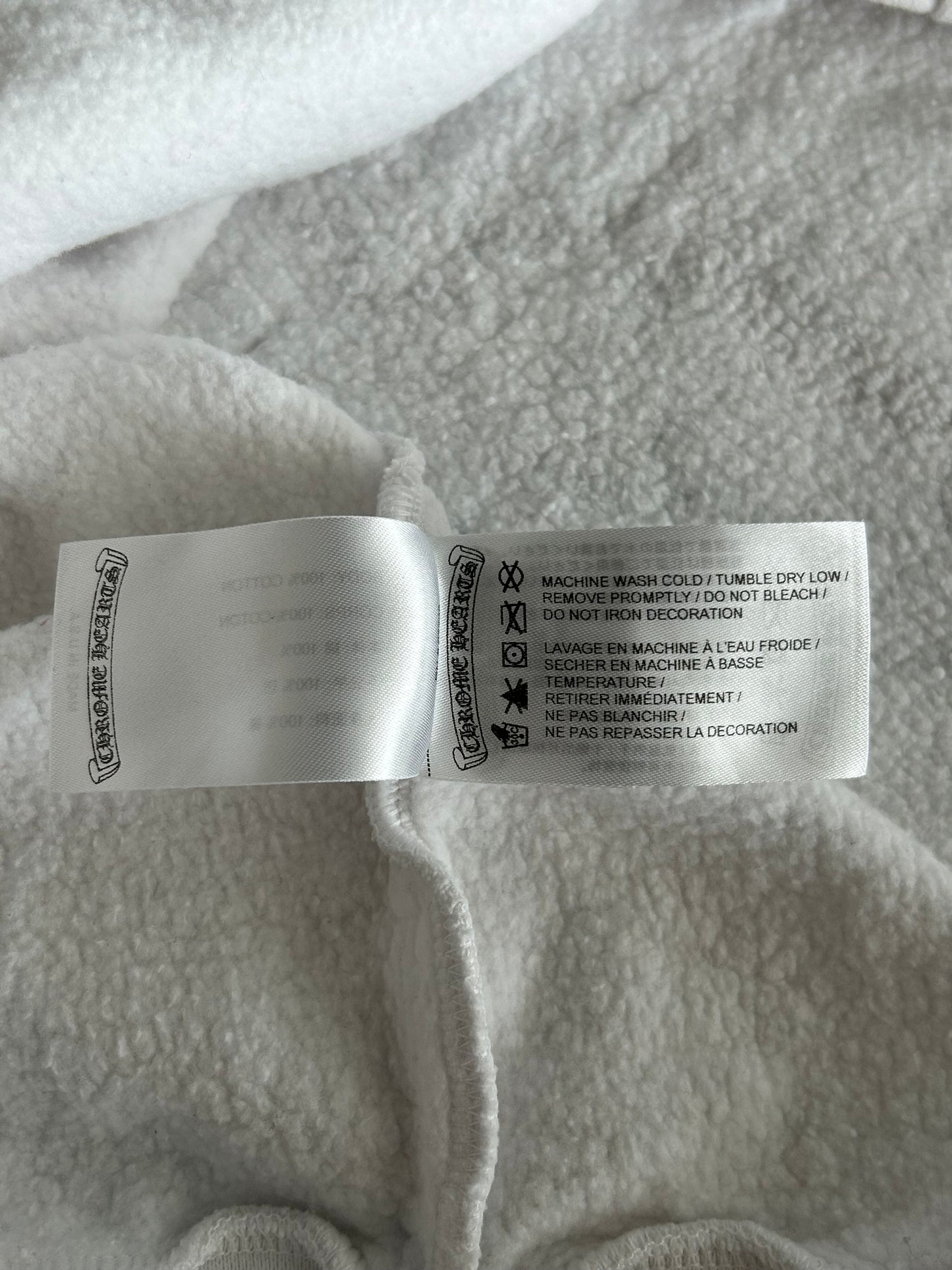 Chrome Hearts Rolling Stones White & Red Horseshoe Logo Hoodie