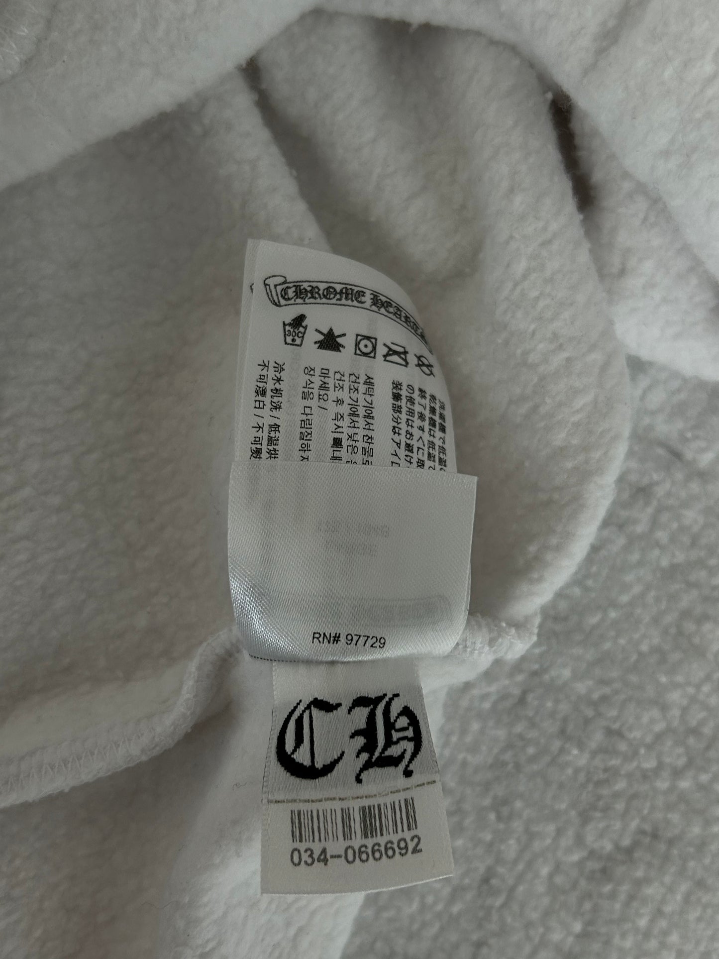 Chrome Hearts Rolling Stones White & Red Horseshoe Logo Hoodie