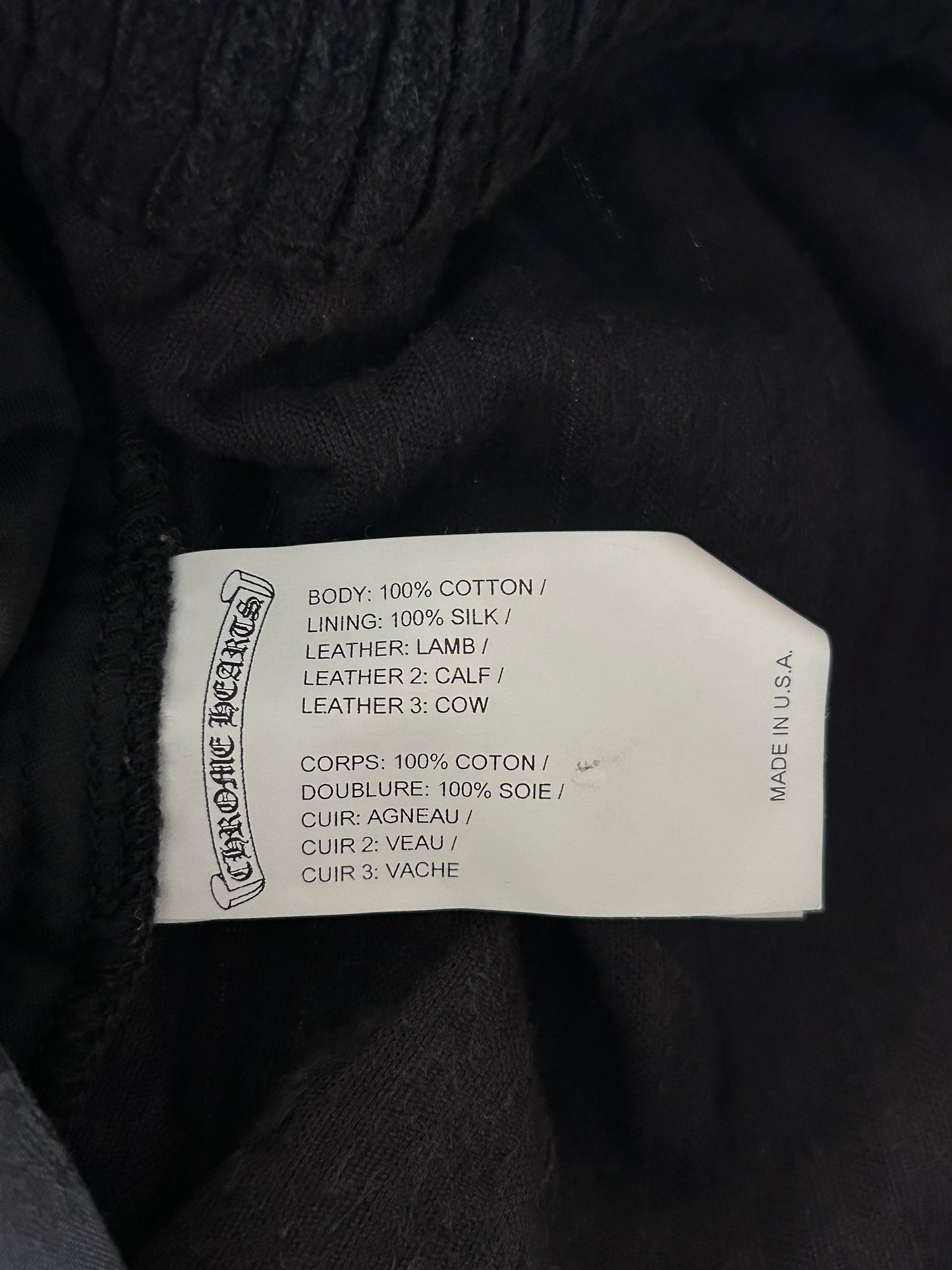 Chrome Hearts Matty Boy Black Chomper Corduroy Shorts