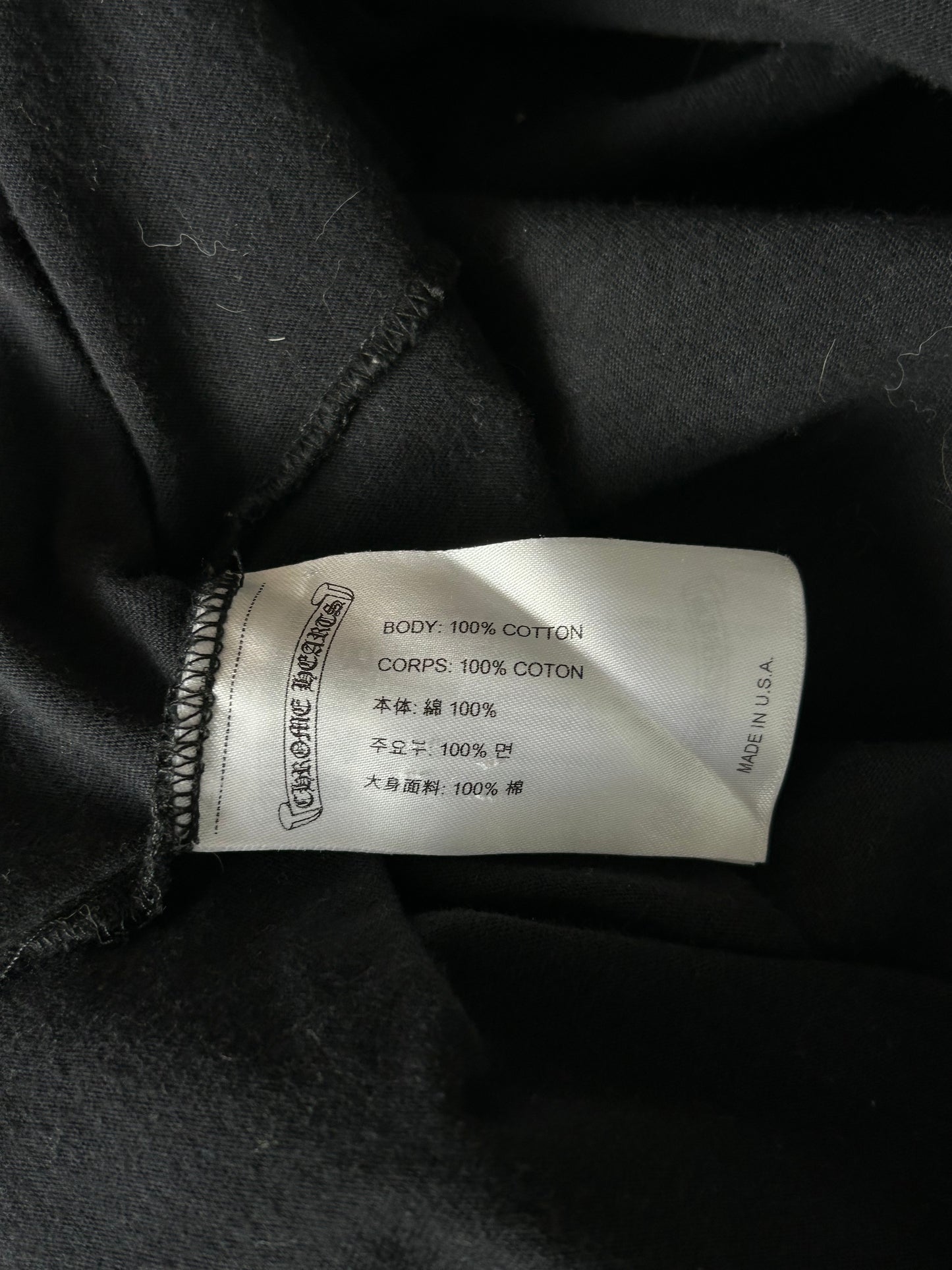 Chrome Hearts Black Multicolor Cross Logo T-Shirt