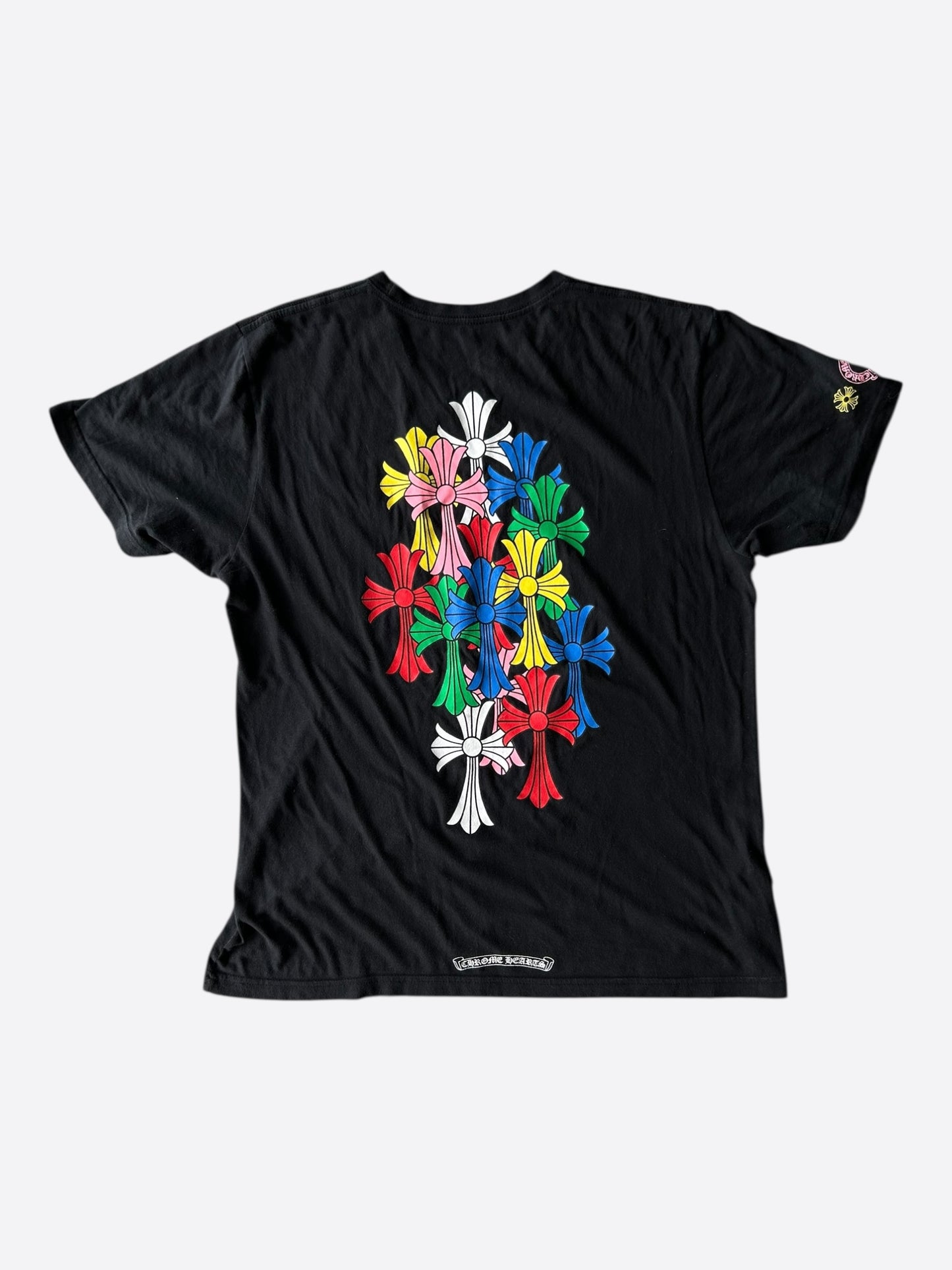 Chrome Hearts Black Multicolor Cross Logo T-Shirt