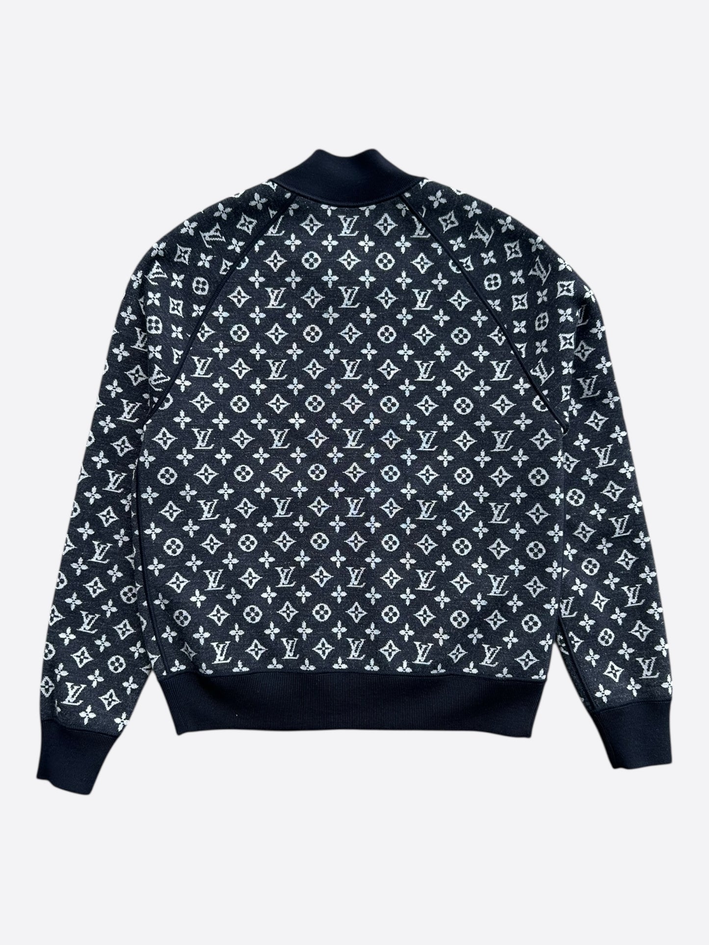Louis Vuitton Black & White Monogram Reversible Bomber Jacket