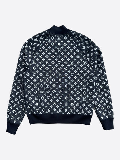 Louis Vuitton Black & White Monogram Reversible Bomber Jacket