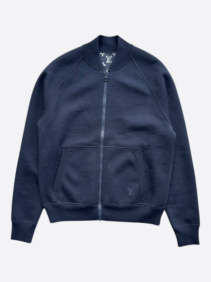 Louis Vuitton Black & White Monogram Reversible Bomber Jacket