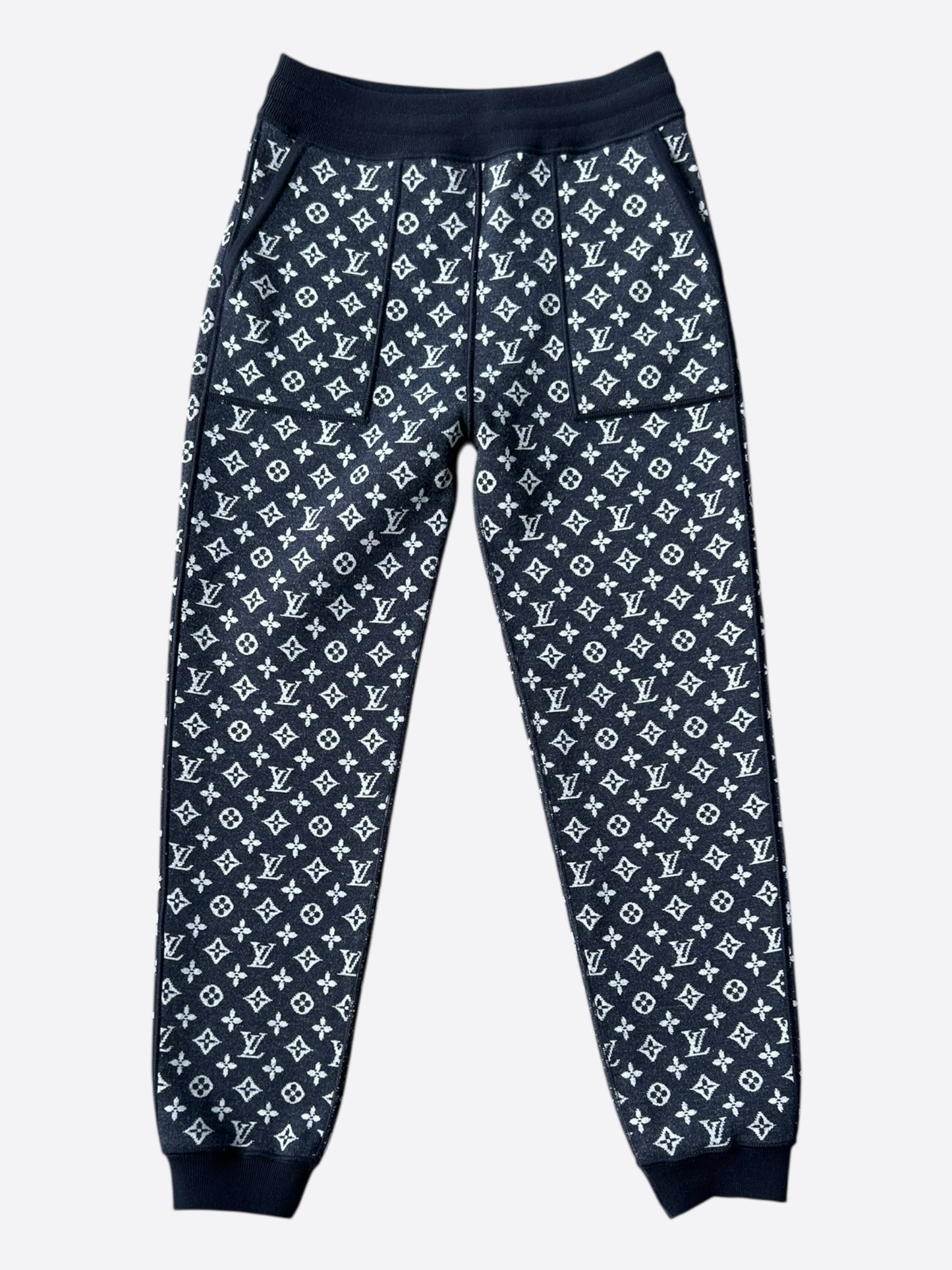 Louis Vuitton Black & White Monogram Reversible Pants