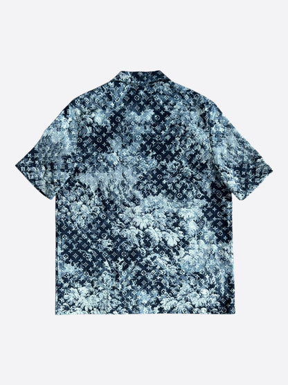 Louis Vuitton Blue Tapestry Monogram Button Up Shirt