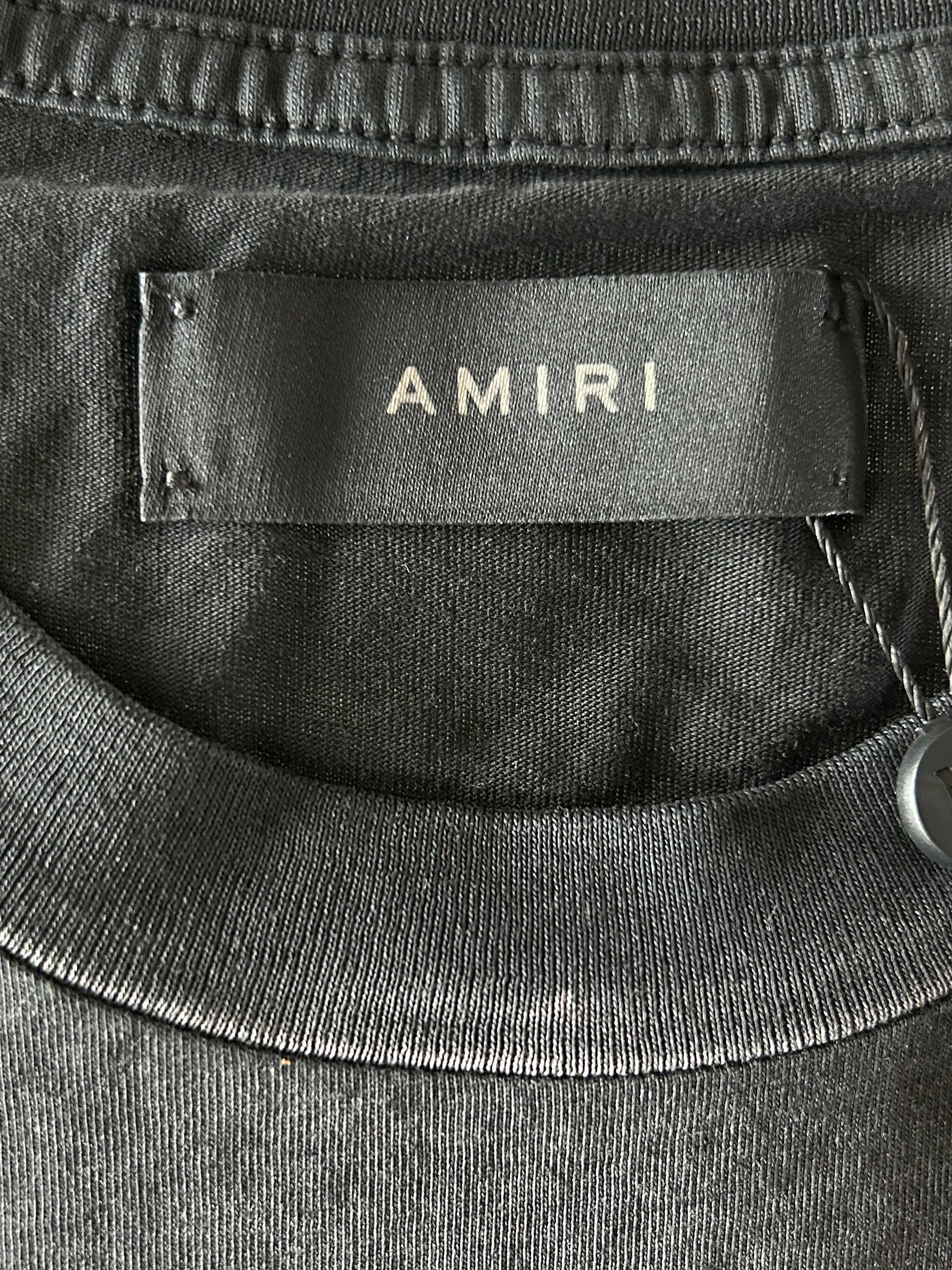 Amiri Vintage Black & White Collegiate Logo T-Shirt