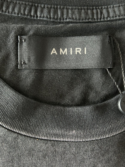 Amiri Vintage Black & White Collegiate Logo T-Shirt