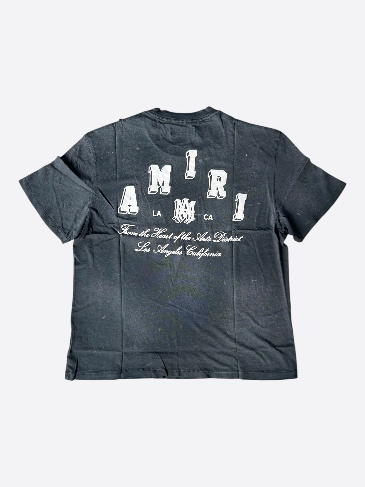 Amiri Vintage Black & White Collegiate Logo T-Shirt
