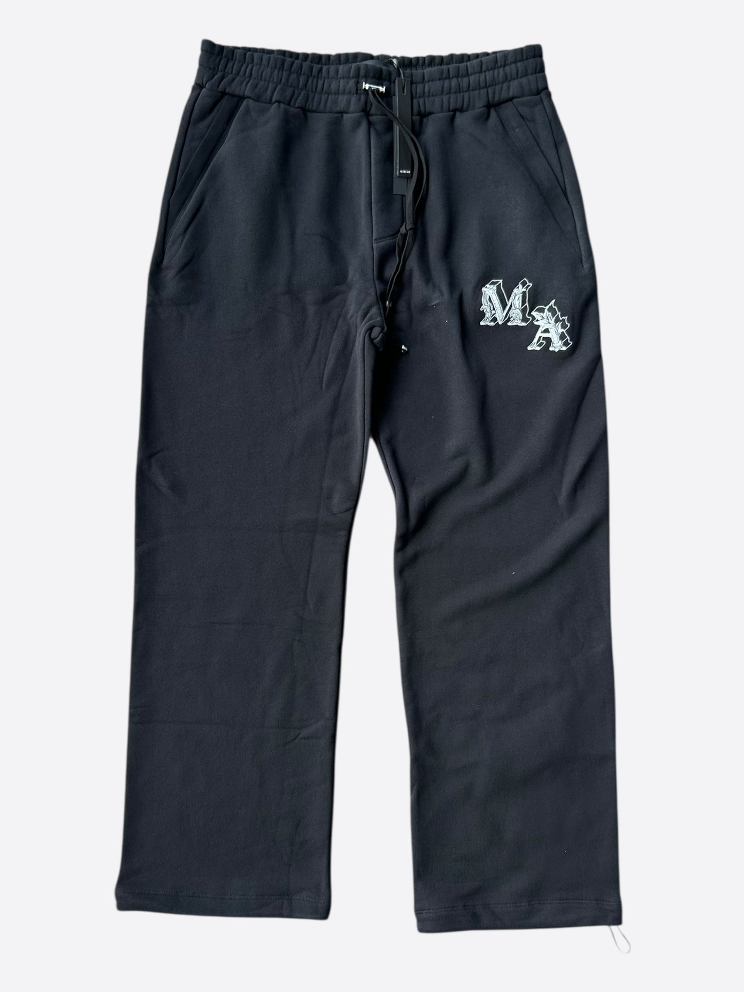 Amiri Black & White Angel Logo Sweatpants