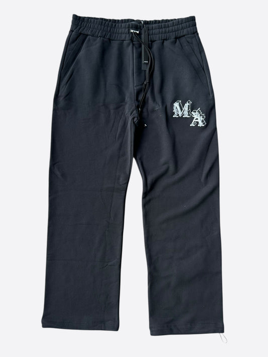 Amiri Black & White Angel Logo Sweatpants