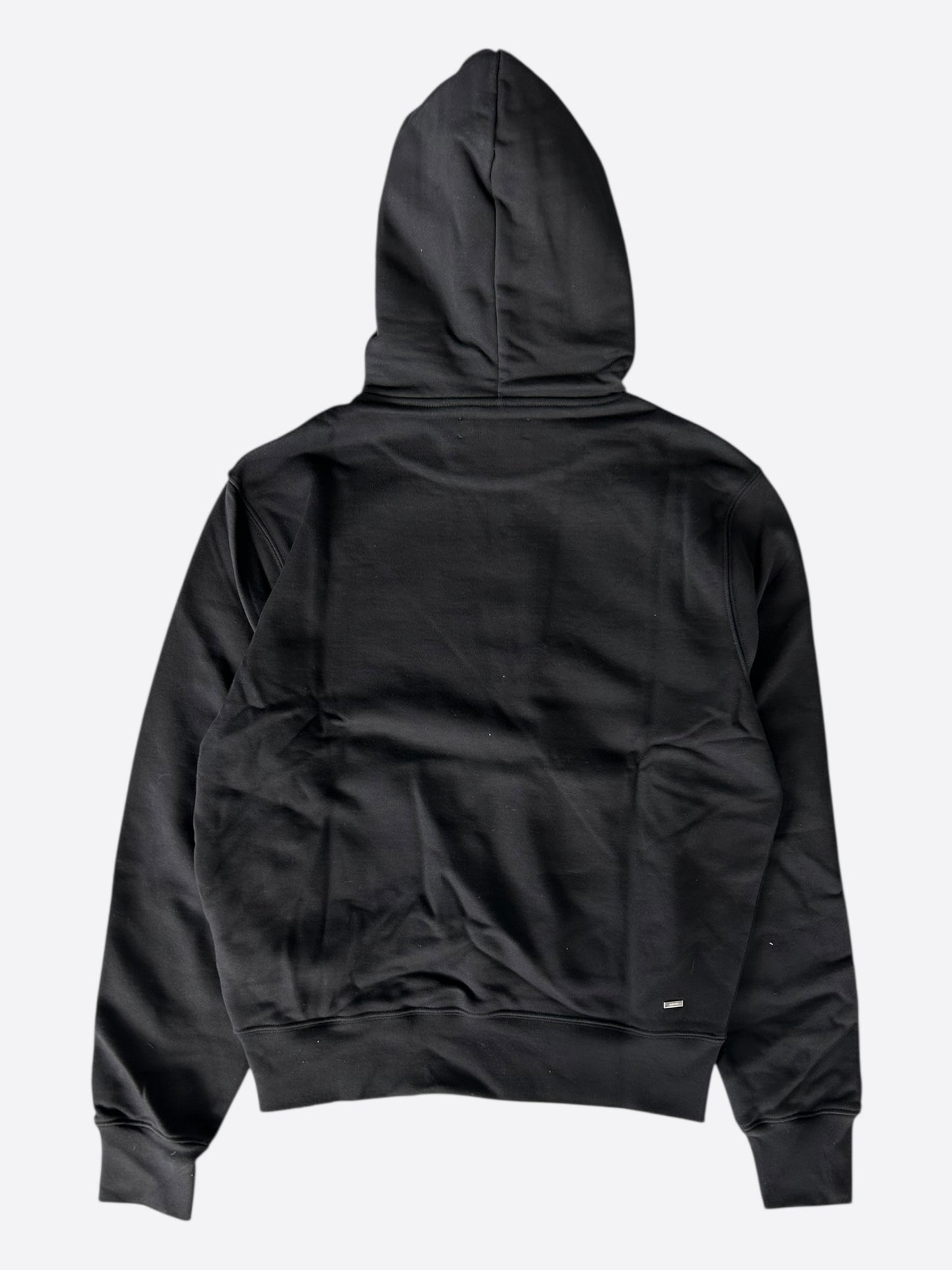 Amiri Black & Blue Crystal Staggered Logo Hoodie