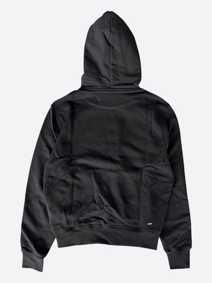 Amiri Black & Blue Crystal Staggered Logo Hoodie
