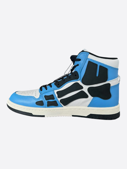 Amiri White Blue & Black Skeleton High Tops