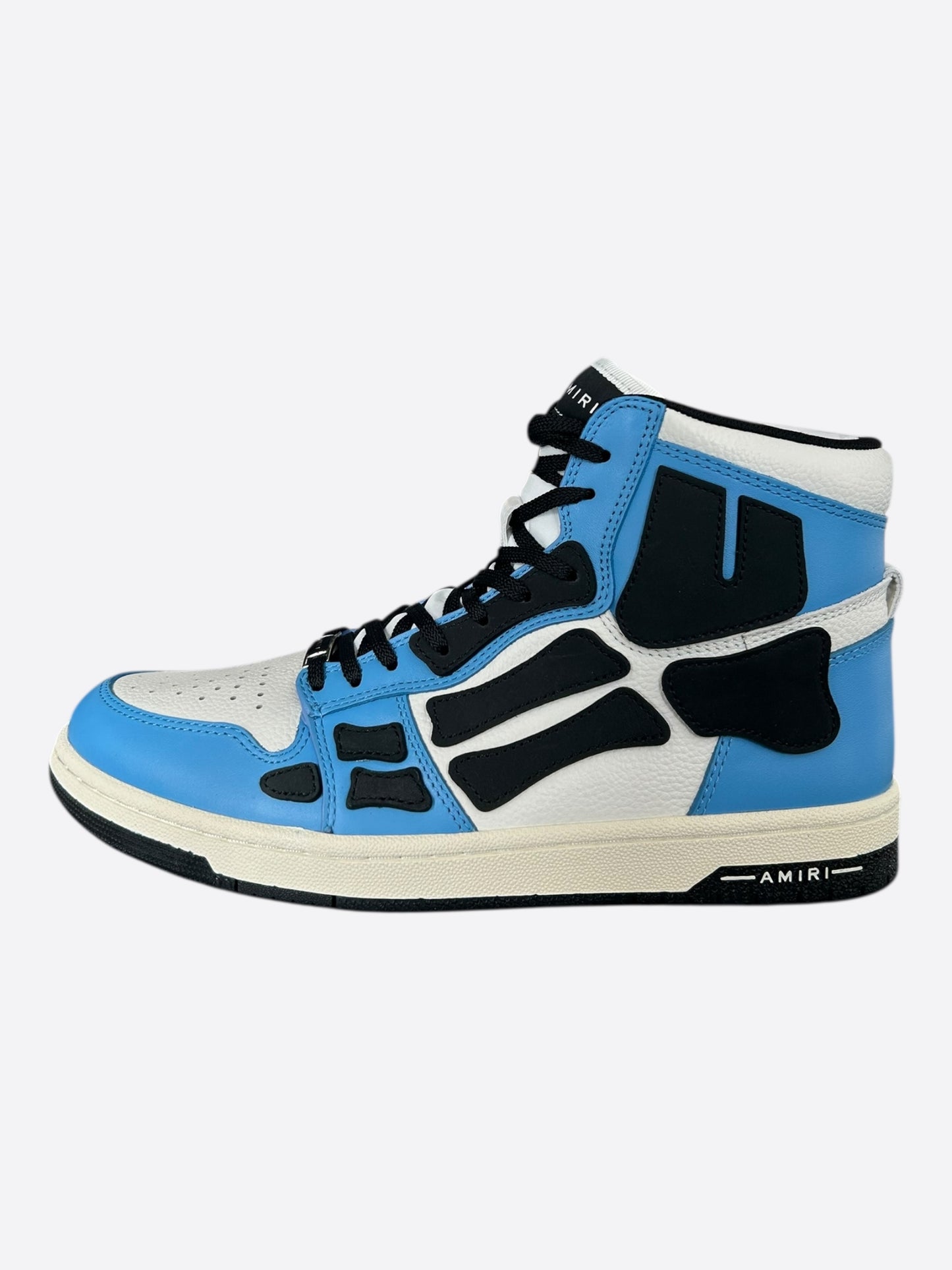 Amiri White Blue & Black Skeleton High Tops