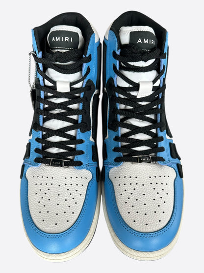 Amiri White Blue & Black Skeleton High Tops