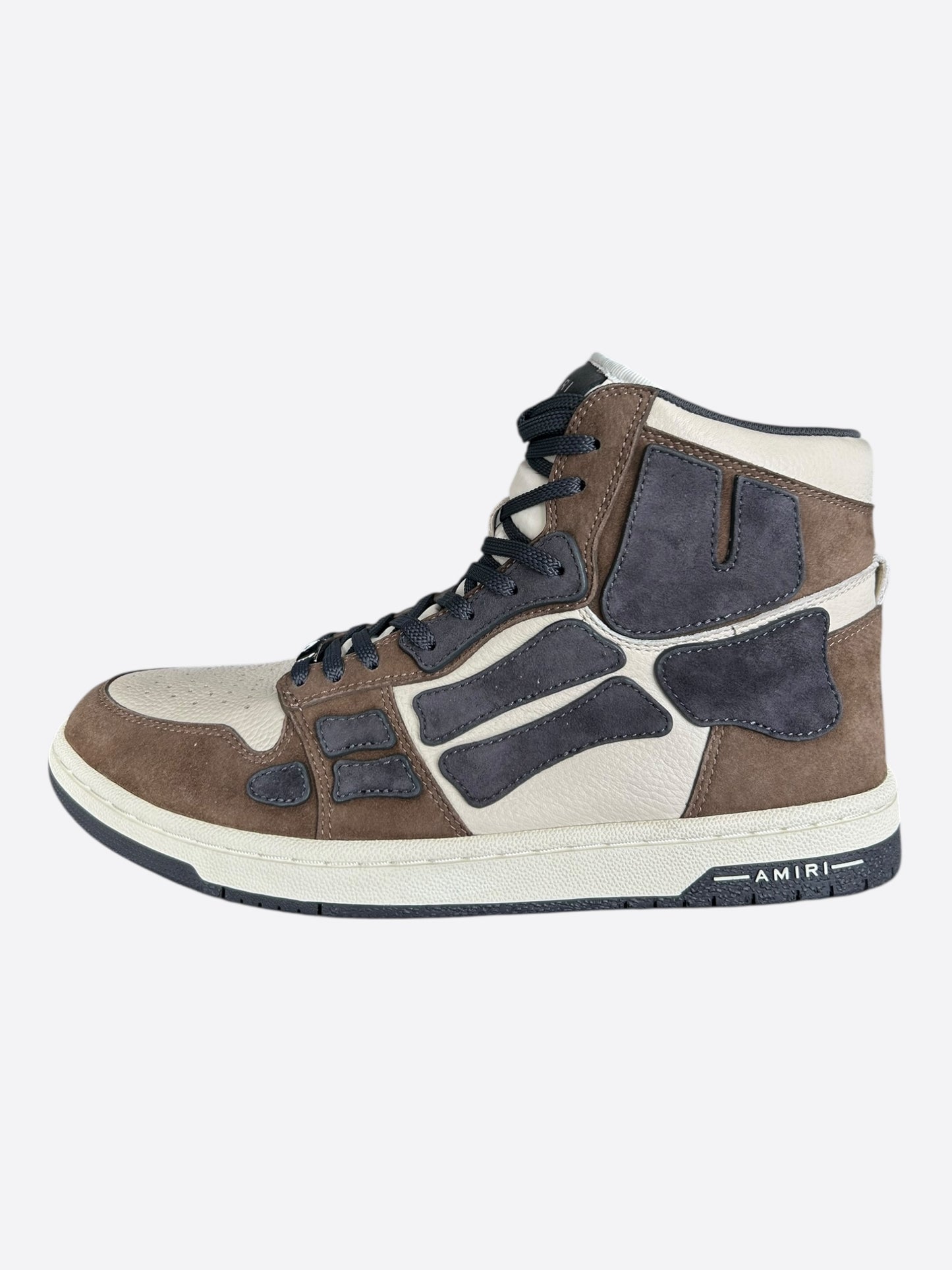 Amiri Brown & Black Skeleton High Top Sneakers