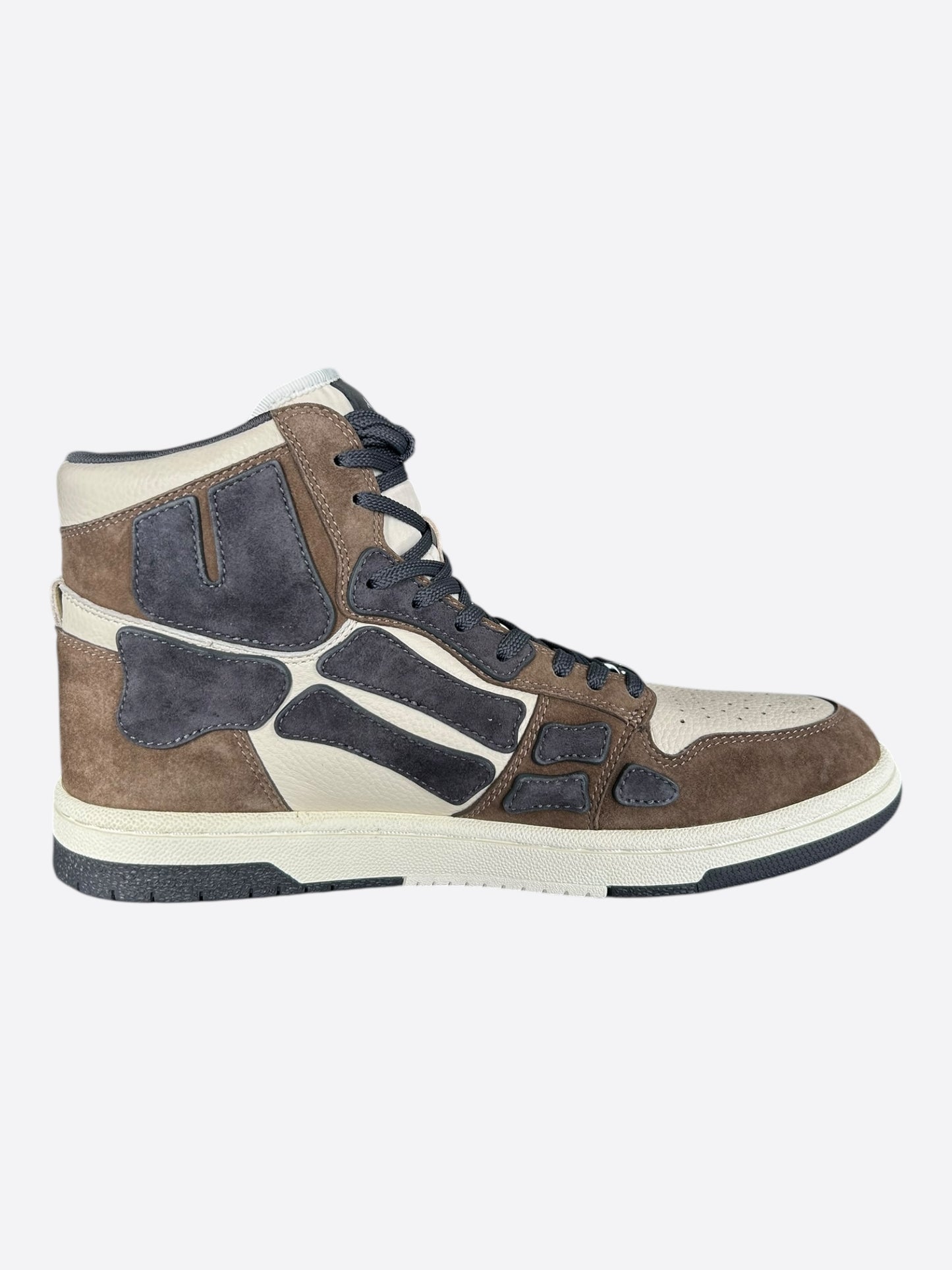 Amiri Brown & Black Skeleton High Top Sneakers