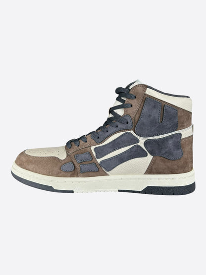 Amiri Brown & Black Skeleton High Top Sneakers