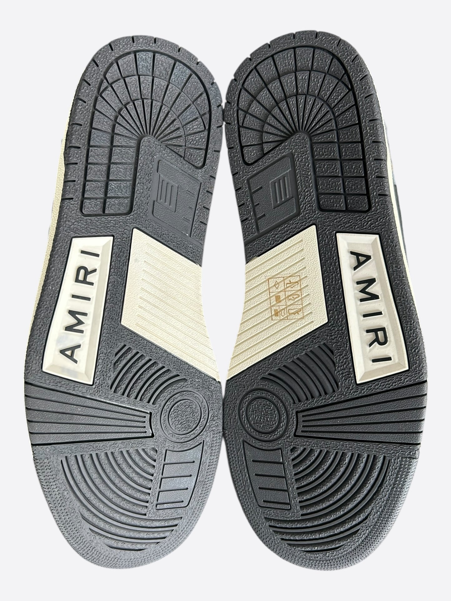 Amiri Brown & Black Skeleton High Top Sneakers