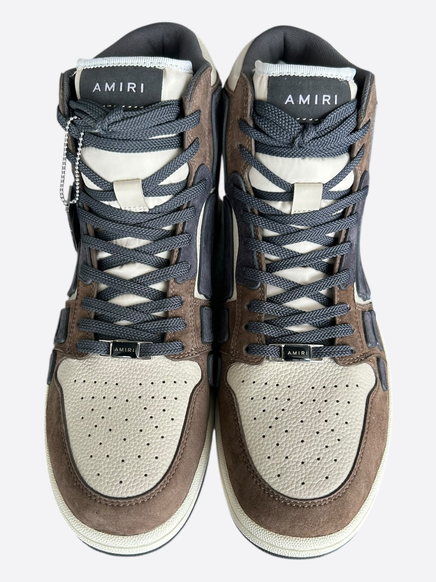 Amiri Brown & Black Skeleton High Top Sneakers