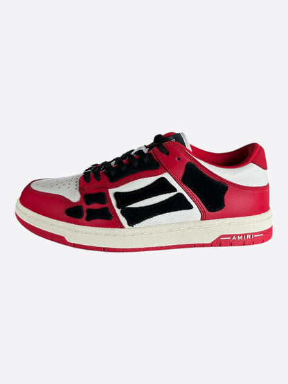 Amiri Red White & Black Skeleton Low Top Sneakers