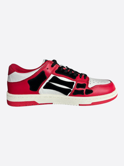 Amiri Red White & Black Skeleton Low Top Sneakers