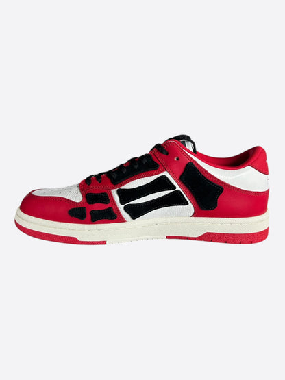 Amiri Red White & Black Skeleton Low Top Sneakers